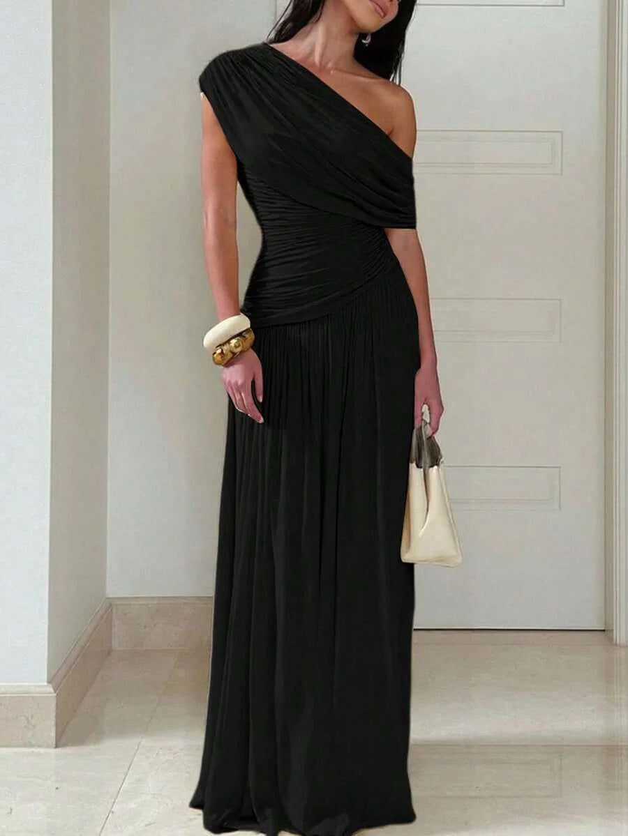 ZÉPHYR — One-Shoulder Ruched Maxi Dress