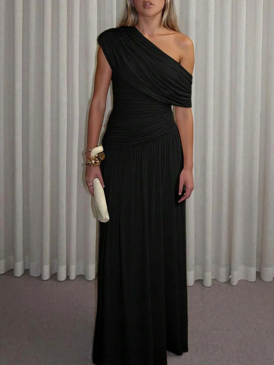 ZÉPHYR — One-Shoulder Ruched Maxi Dress
