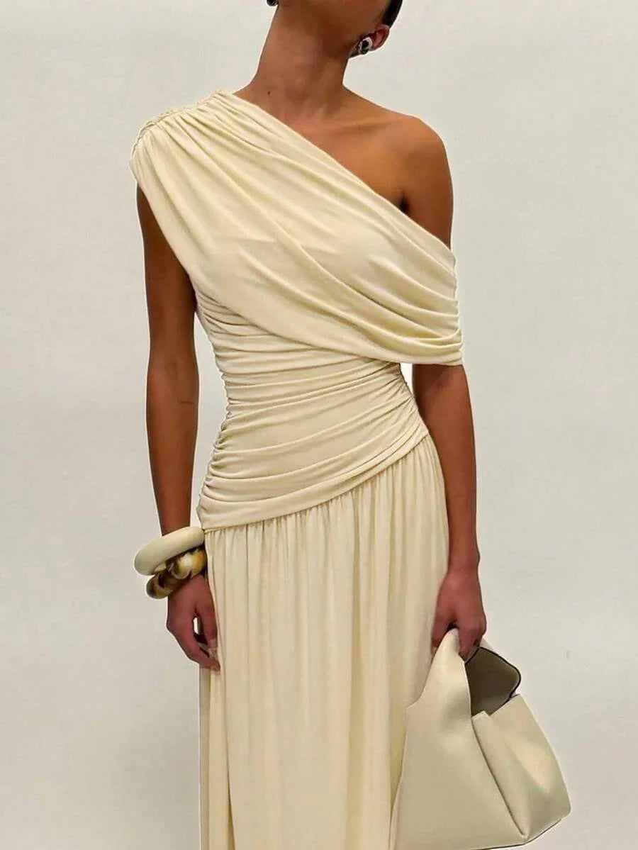 ZÉPHYR — One-Shoulder Ruched Maxi Dress