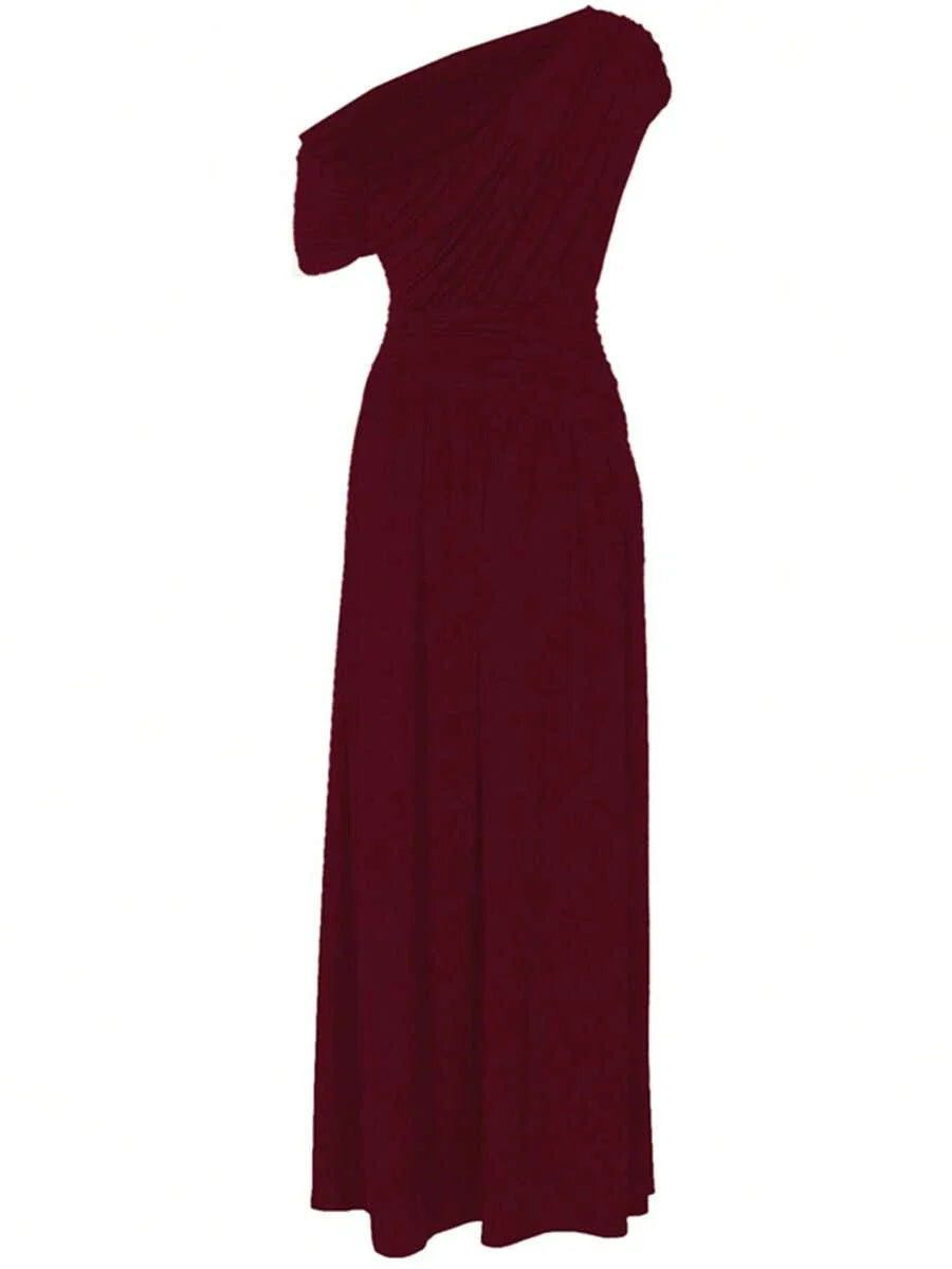 ZÉPHYR — One-Shoulder Ruched Maxi Dress