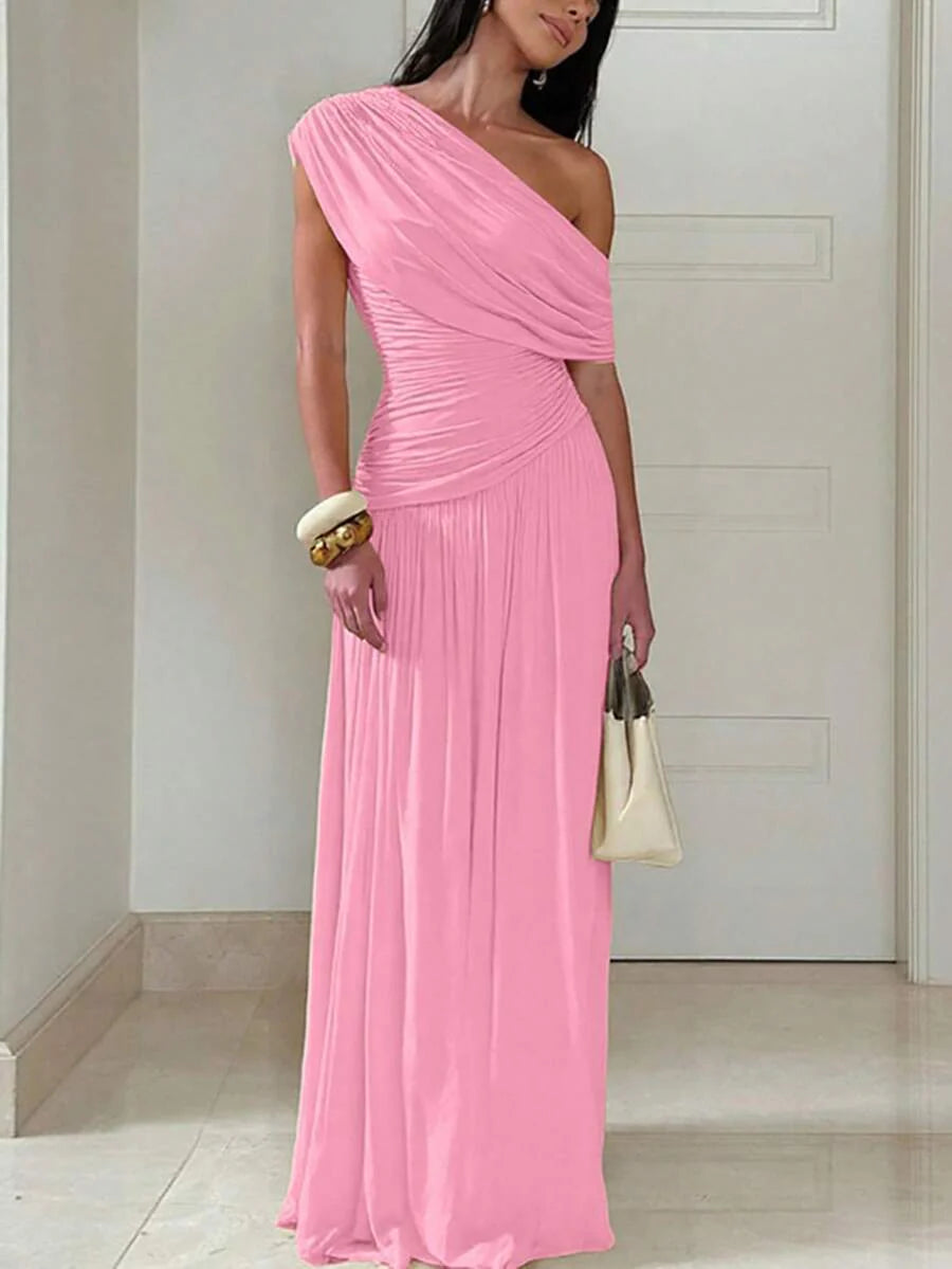 ZÉPHYR — One-Shoulder Ruched Maxi Dress