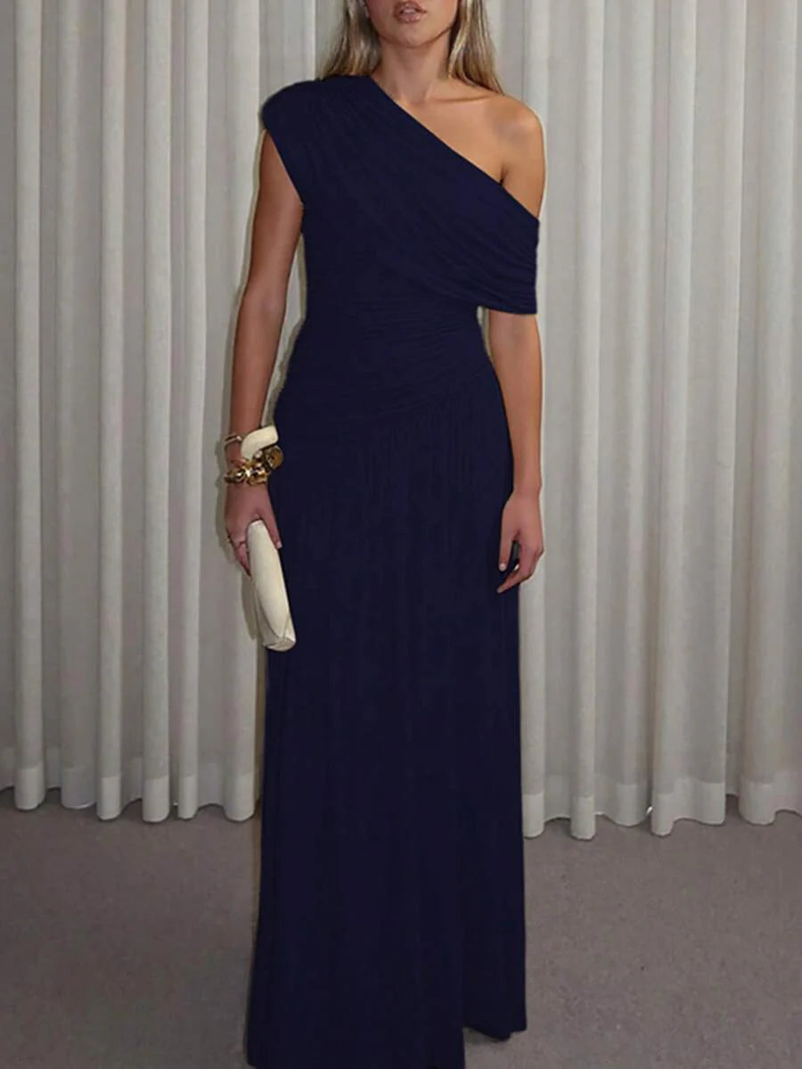 ZÉPHYR — One-Shoulder Ruched Maxi Dress