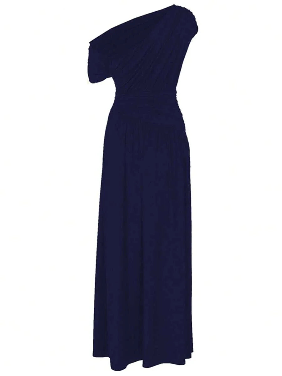 ZÉPHYR — One-Shoulder Ruched Maxi Dress