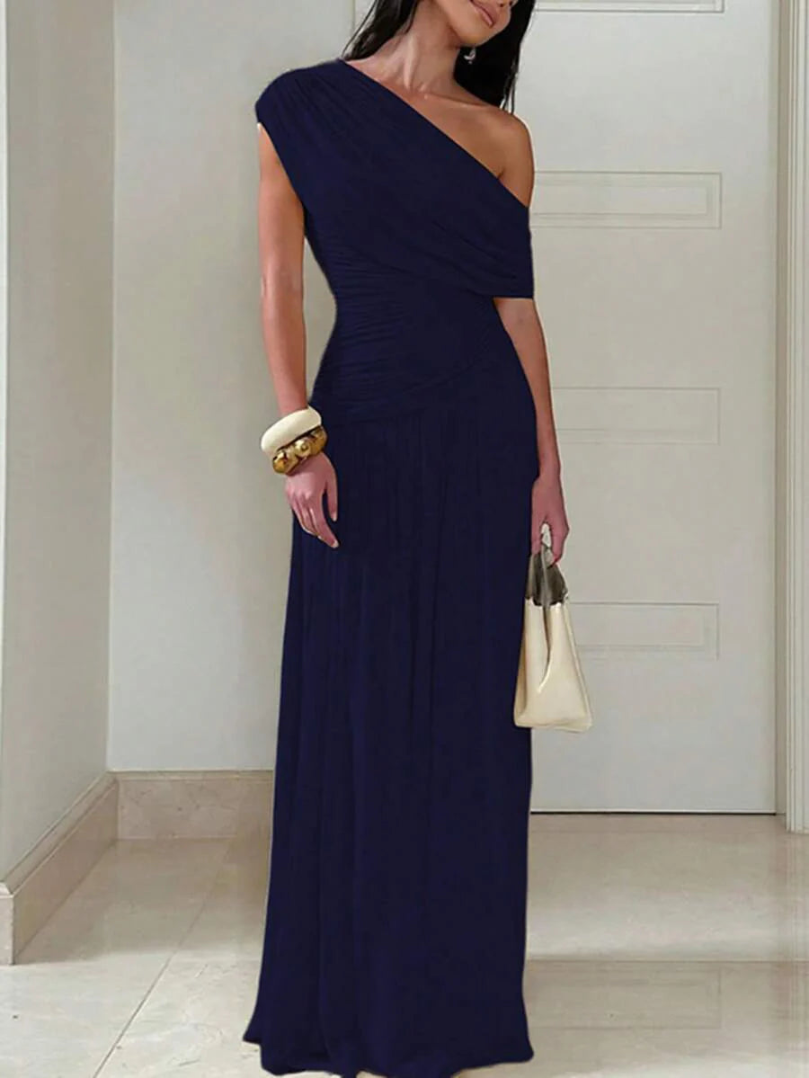 ZÉPHYR — One-Shoulder Ruched Maxi Dress