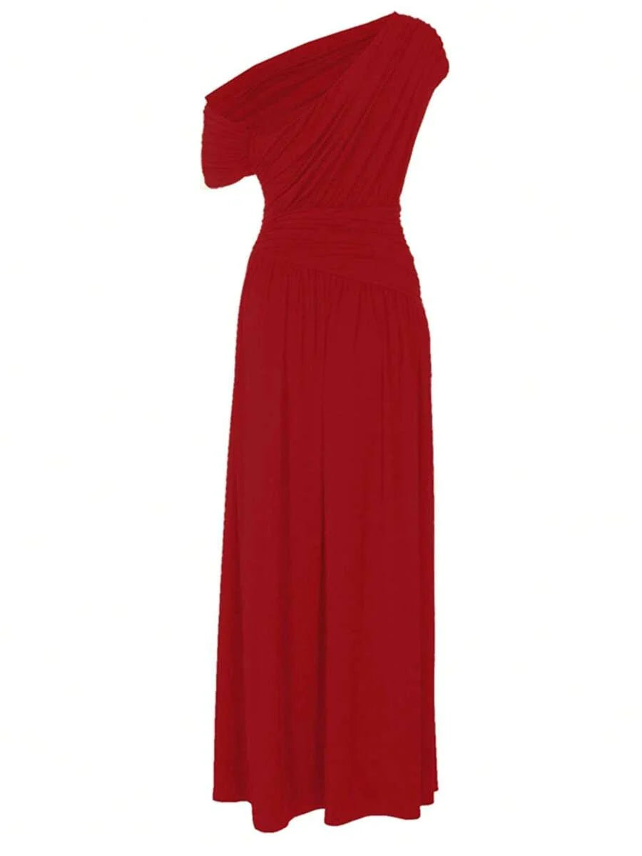 ZÉPHYR — One-Shoulder Ruched Maxi Dress
