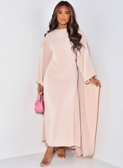 Maxi Dress for Women with Cape Detail – Elegant Formal Evening Style