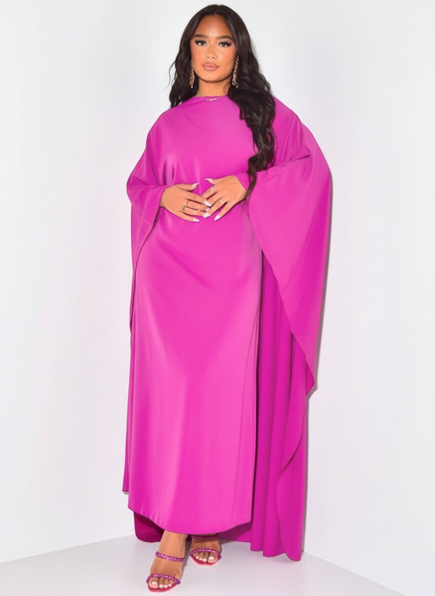 Maxi Dress for Women with Cape Detail – Elegant Formal Evening Style