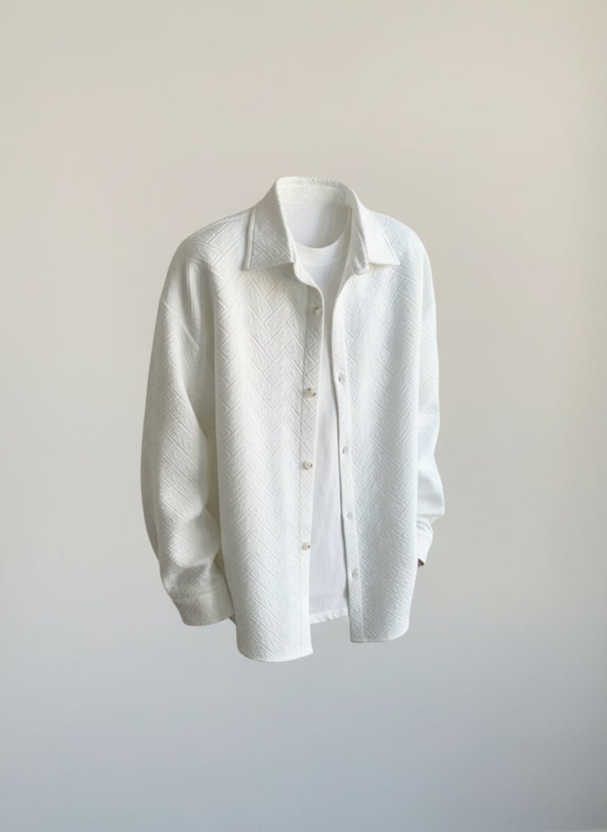 Men's Shirt - Casual Long Sleeve with Vintage Turn-Down Collar for Stylish Streetwear