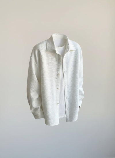 Men's Shirt - Casual Long Sleeve with Vintage Turn-Down Collar for Stylish Streetwear