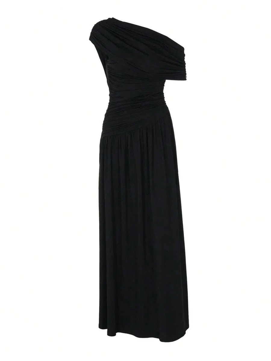 ZÉPHYR — One-Shoulder Ruched Maxi Dress