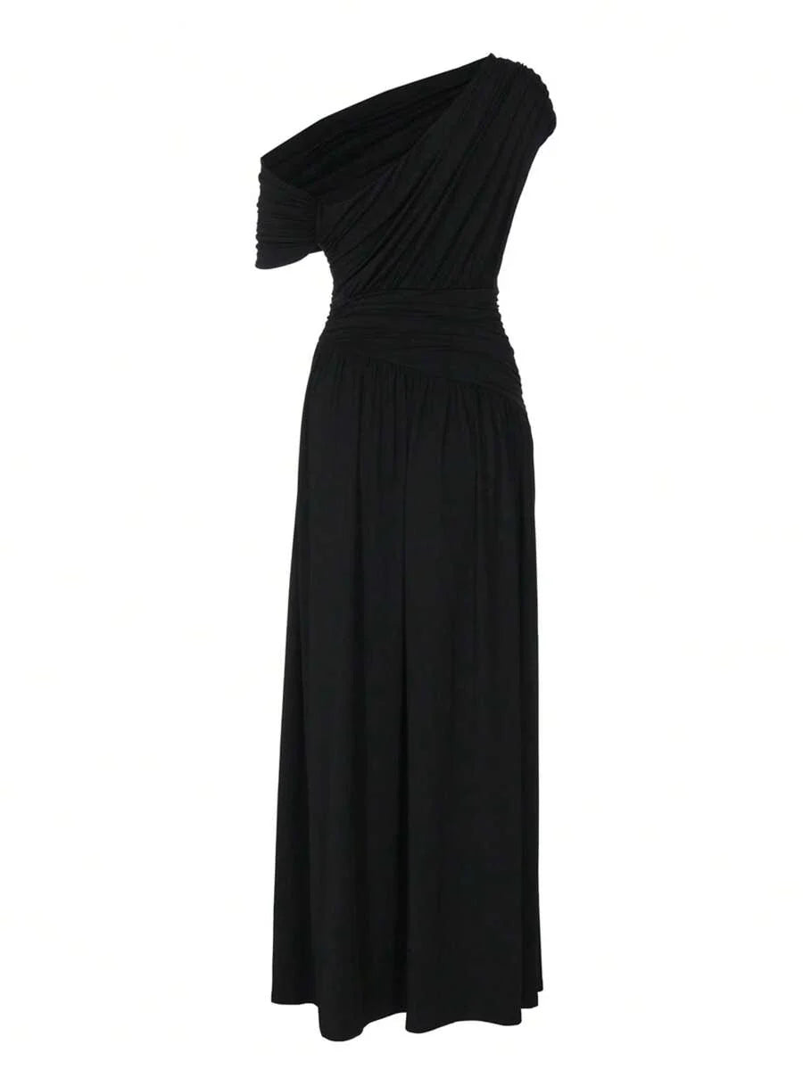 ZÉPHYR — One-Shoulder Ruched Maxi Dress