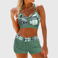 Ribbed High Waist Bikini Set Beach for Women