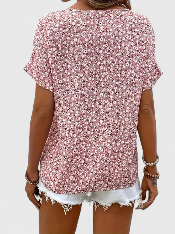 Floral Button-Front Crop Top Casual Summer for Women