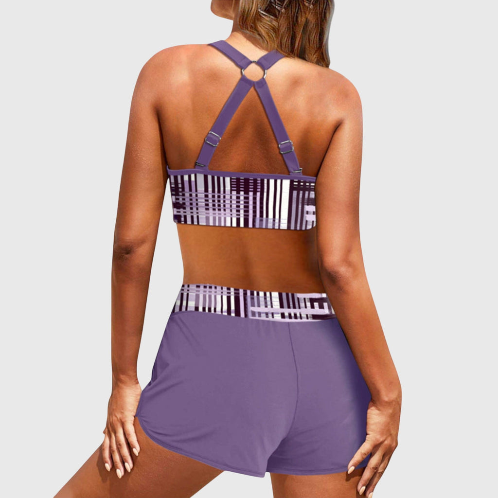 Ribbed High Waist Bikini Set Beach for Women