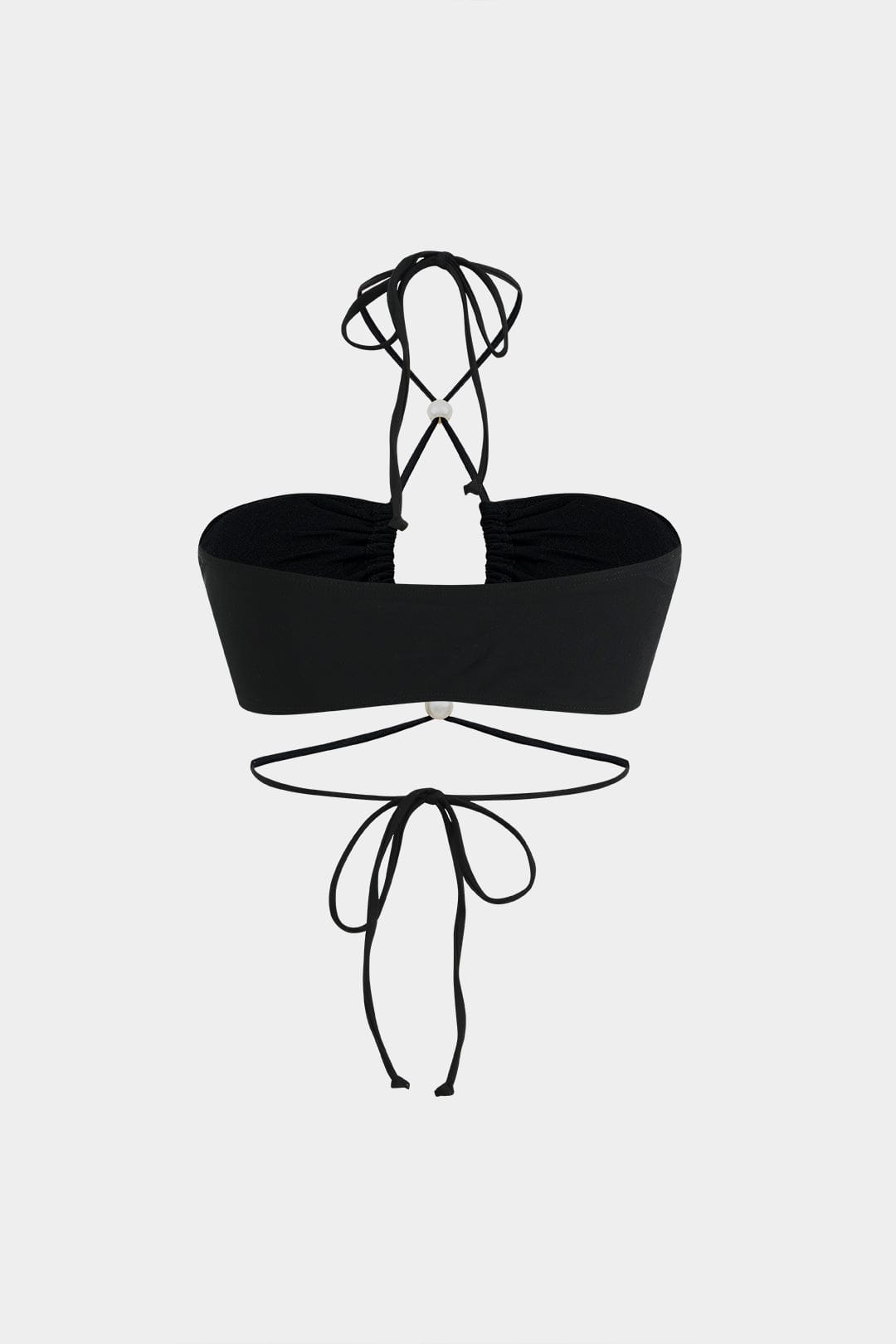 Three-Piece Bikini Set in Black with Wrap Sarong Cover-Up