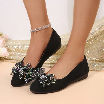 Casual Loafers for Women with Bowtie Decoration – Comfortable Everyday Footwear