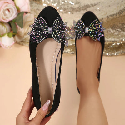 Casual Loafers for Women with Bowtie Decoration – Comfortable Everyday Footwear