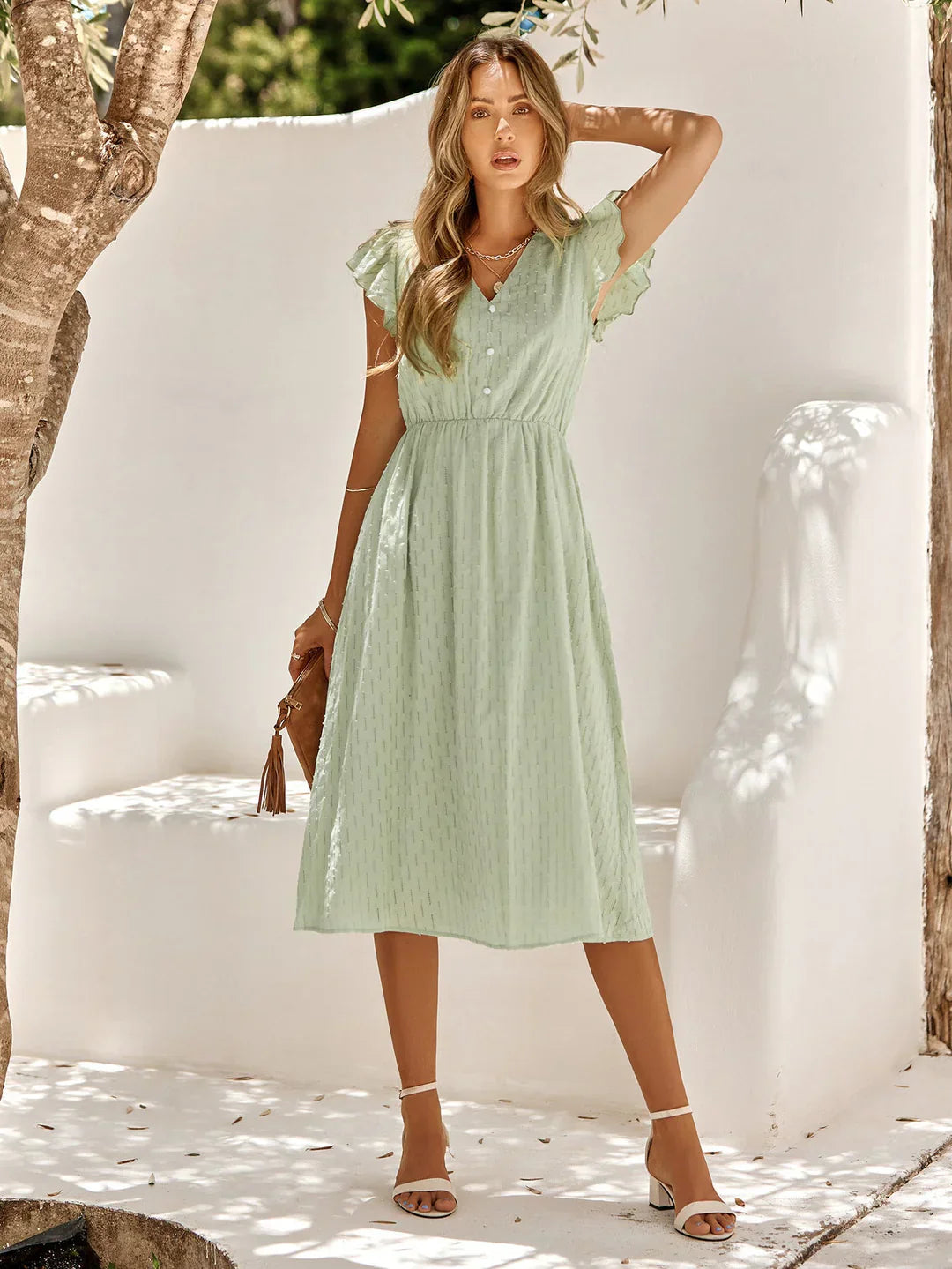 lightweight summer midi dresses Lightweight Midi Dresses With Sleeves
