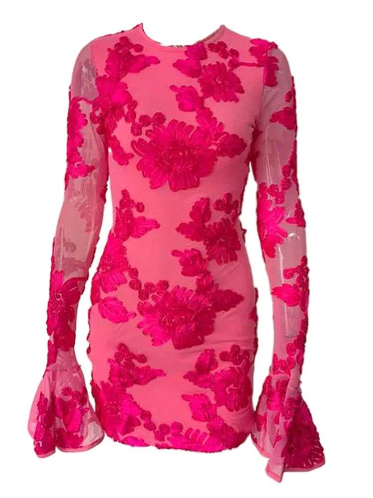Floral Lace Wedding Guest Dress for Women in Spring Colors