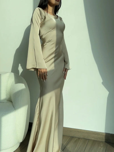 Long Sleeve Maxi Dress for Women - Elegant Flowing Design for Every Occasion