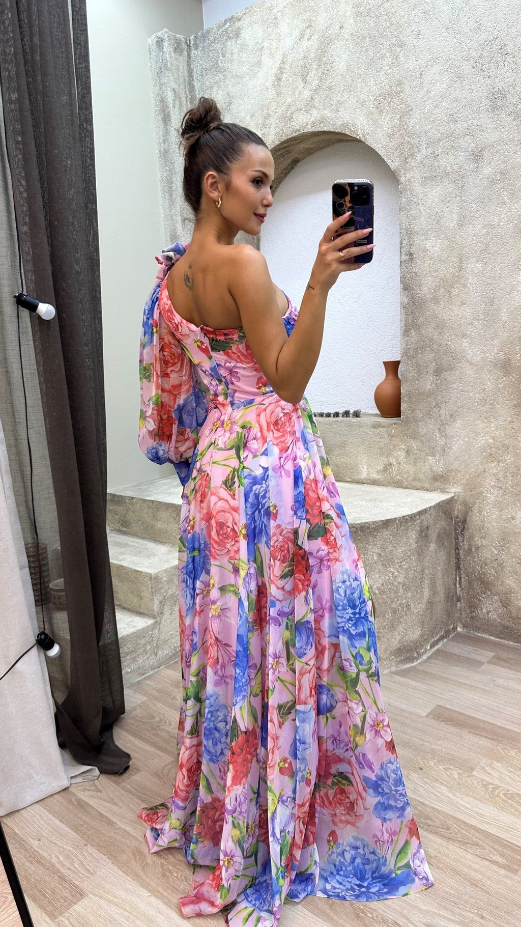 Floral One-Shoulder Maxi Dress for Women at Special Occasions