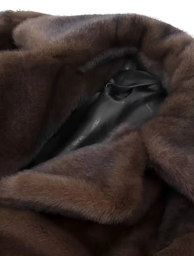 Luxurious Long Coat for Women in Synthetic Fur – Stylish and Warm Autumn Winter Outerwear