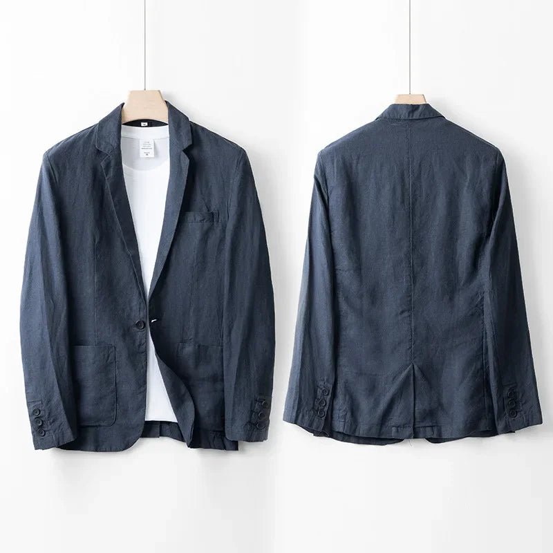 Men's Linen Blazer Jacket – Lightweight Casual Style for Summer Business and Evening Occasions