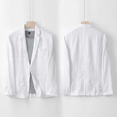 Men's Linen Blazer Jacket – Lightweight Casual Style for Summer Business and Evening Occasions