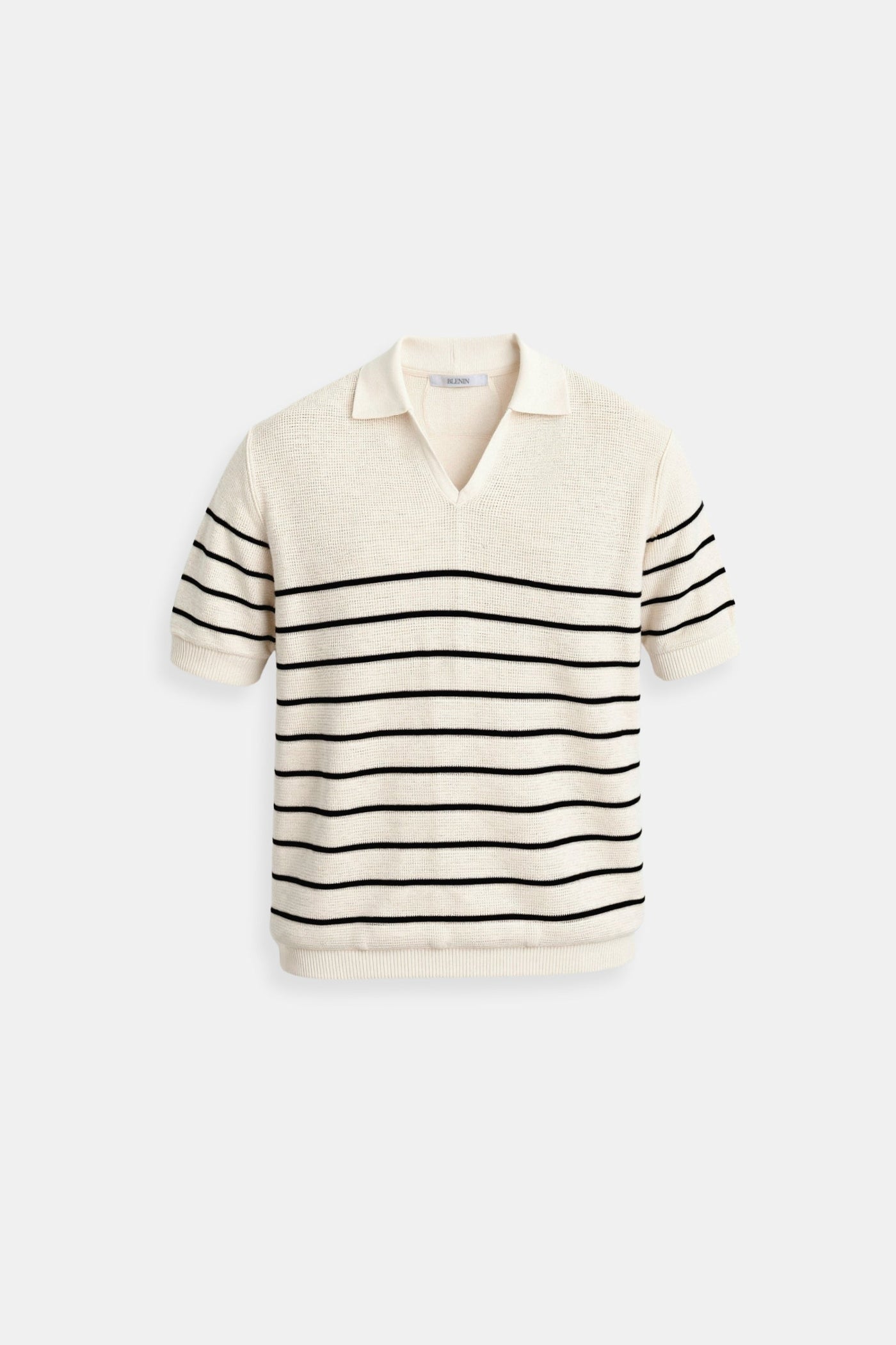 Men's Polo Shirt - Classic Striped Short Sleeve for Casual and Business Wear