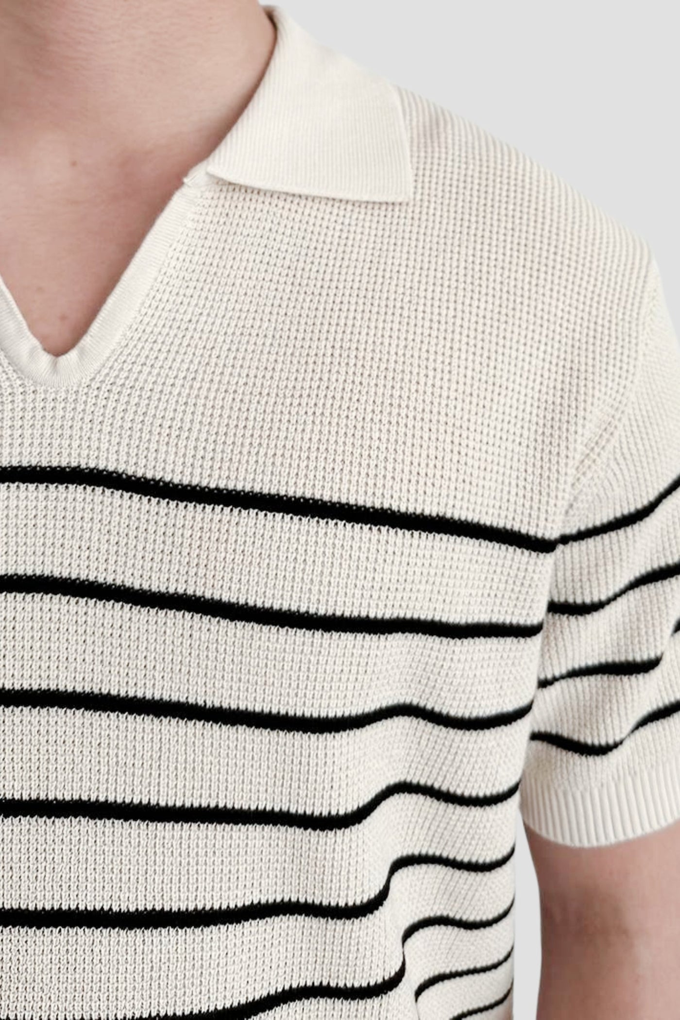 Men's Polo Shirt - Classic Striped Short Sleeve for Casual and Business Wear