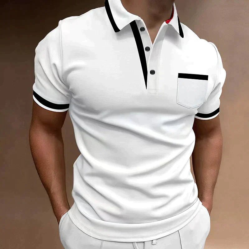 Men's Polo Shirt – Elegant Long Sleeve Design for Versatile Casual and Formal Occasions