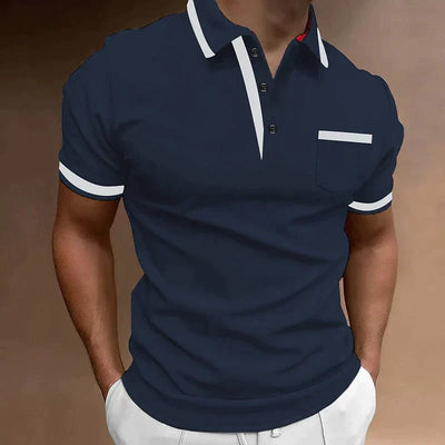 Men's Polo Shirt – Elegant Long Sleeve Design for Versatile Casual and Formal Occasions