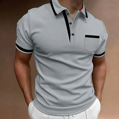 Men's Polo Shirt – Elegant Long Sleeve Design for Versatile Casual and Formal Occasions