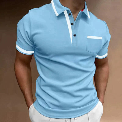 Men's Polo Shirt – Elegant Long Sleeve Design for Versatile Casual and Formal Occasions