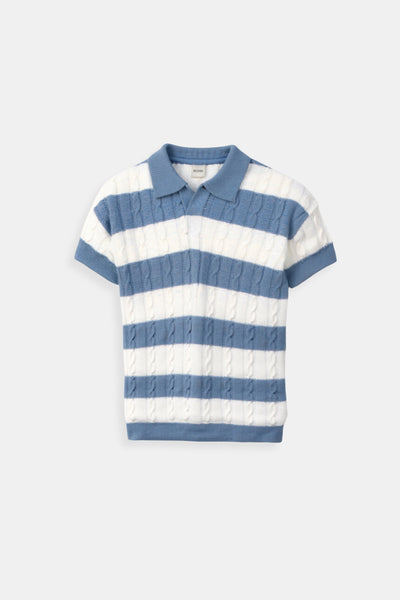 Men's Polo Shirt – Striped Short Sleeve Casual and Elegant Style