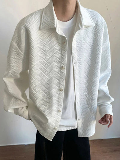 Men's Shirt - Casual Long Sleeve with Vintage Turn-Down Collar for Stylish Streetwear