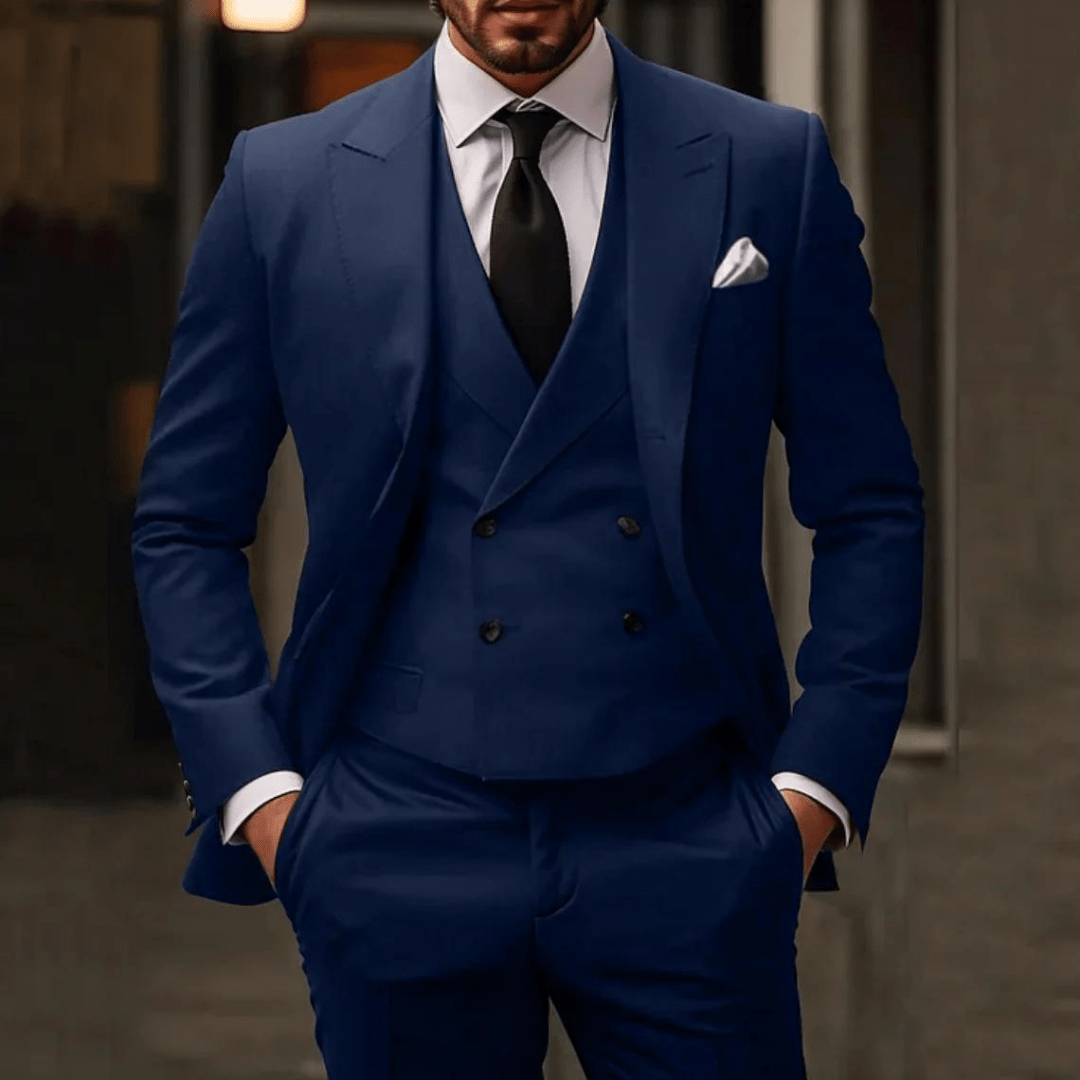 Men's Suit Three-Piece Set Blazer Vest Pants for Wedding or Formal Events