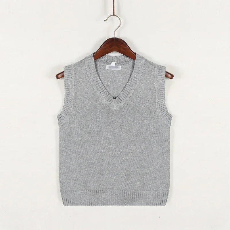 Men's Sweater Vest V-Neck Sleeveless Classic Knitted Style