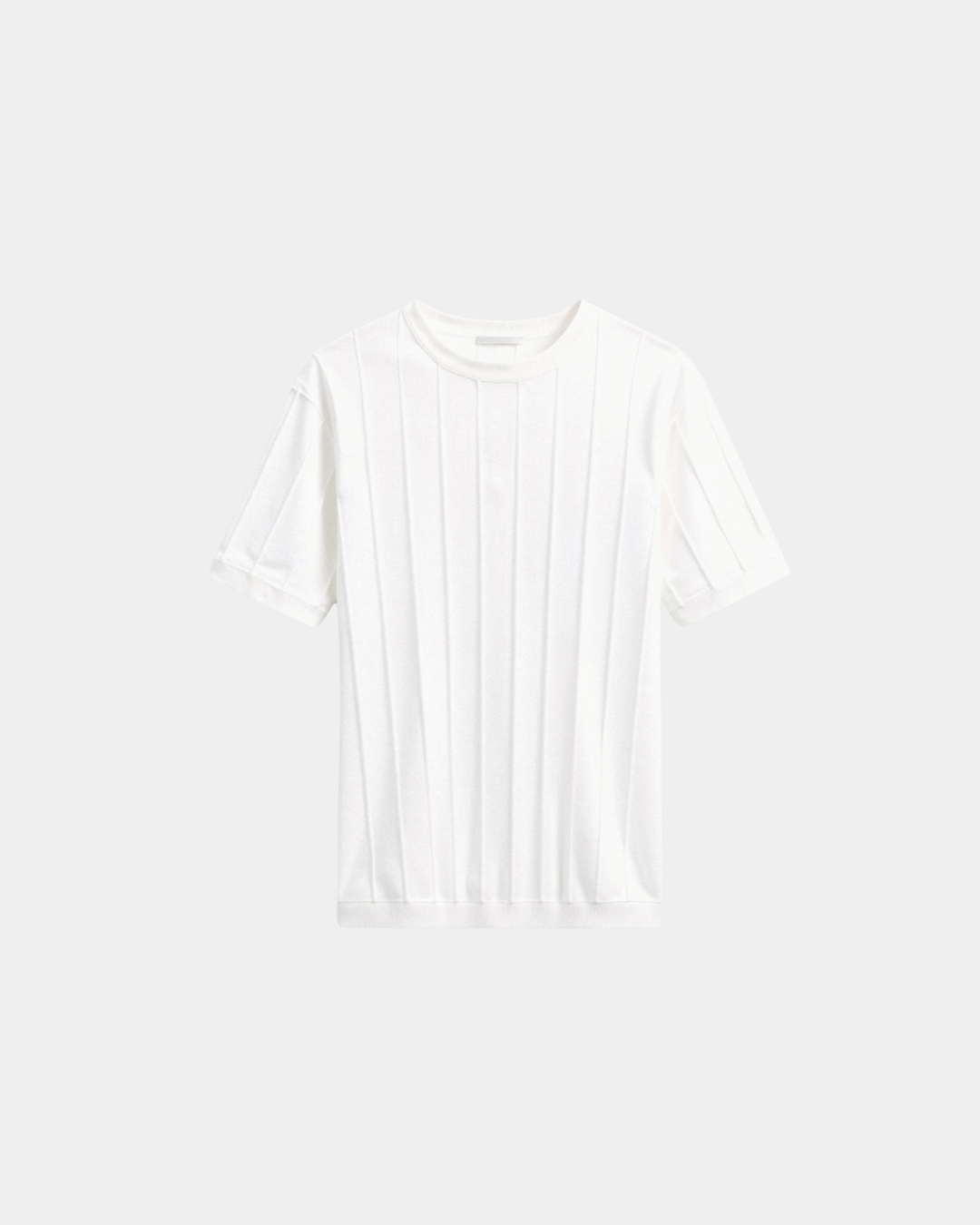 Men's T Shirt with Vertical Rib Structure – Lightweight Short Sleeve Summer Style