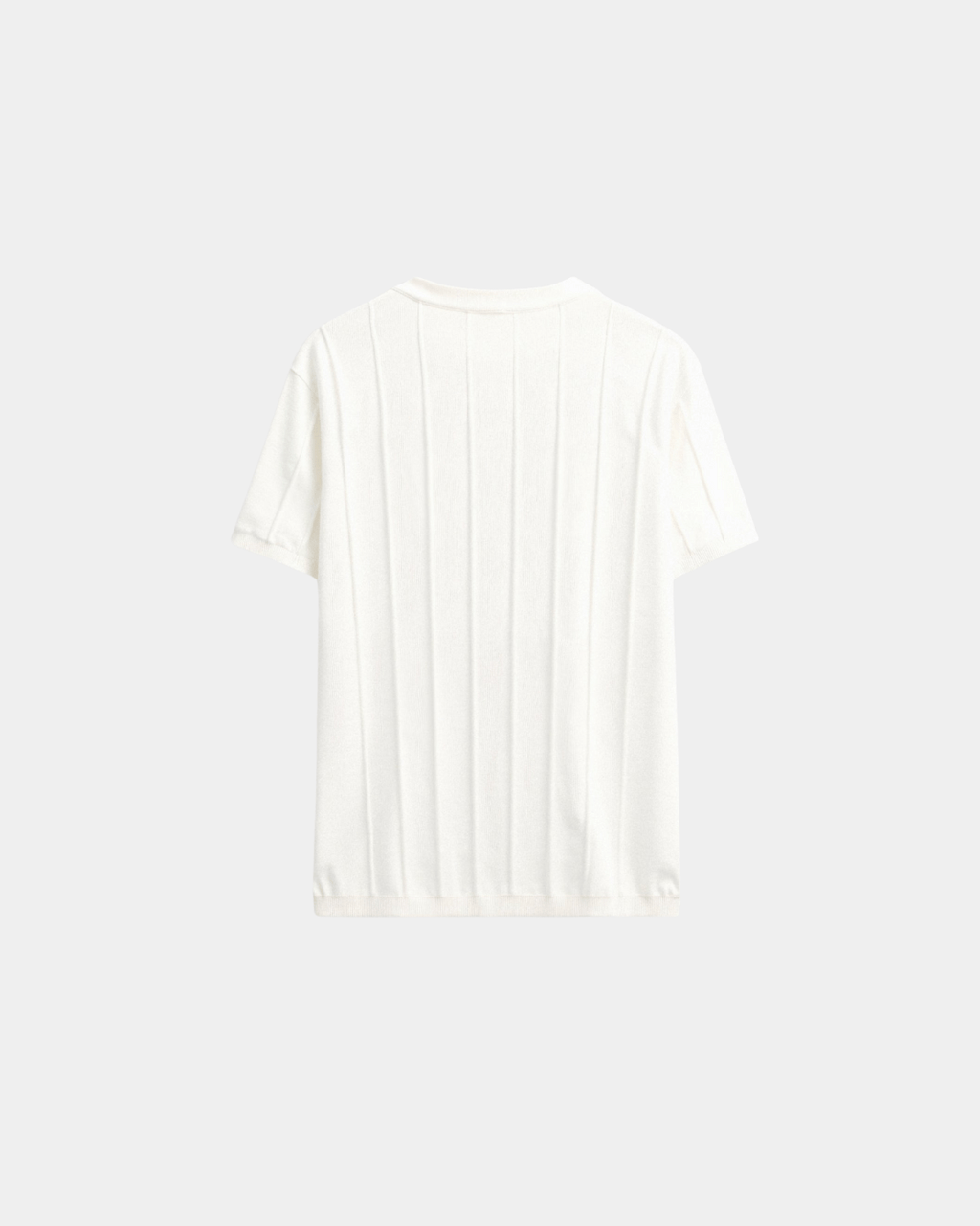 Men's T Shirt with Vertical Rib Structure – Lightweight Short Sleeve Summer Style