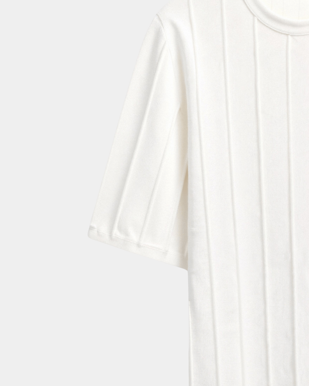 Men's T Shirt with Vertical Rib Structure – Lightweight Short Sleeve Summer Style