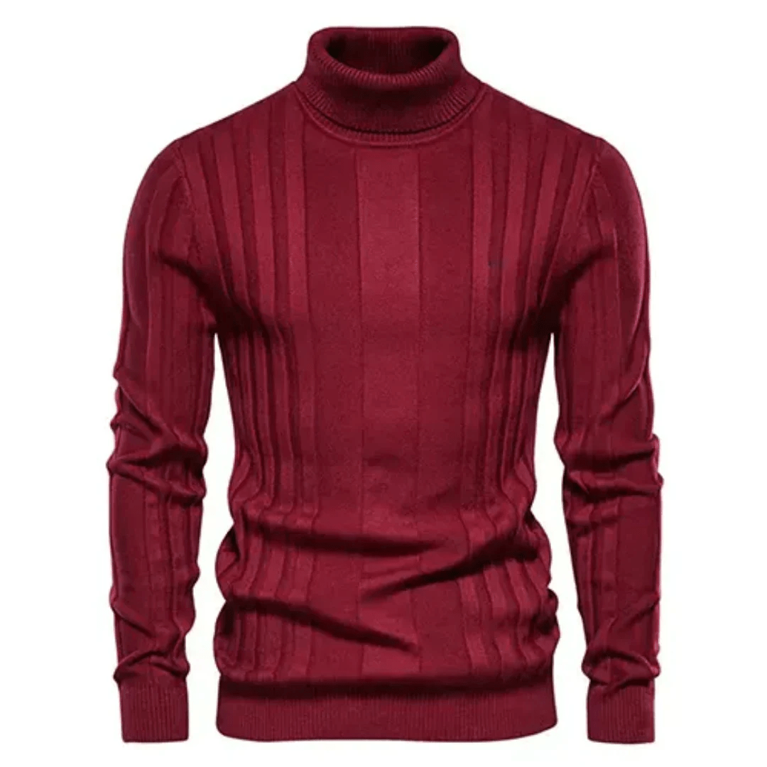Men's Turtleneck Sweater Classic Knit Pullover Warm Casual Winter