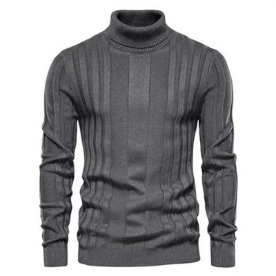 Men's Turtleneck Sweater Classic Knit Pullover Warm Casual Winter