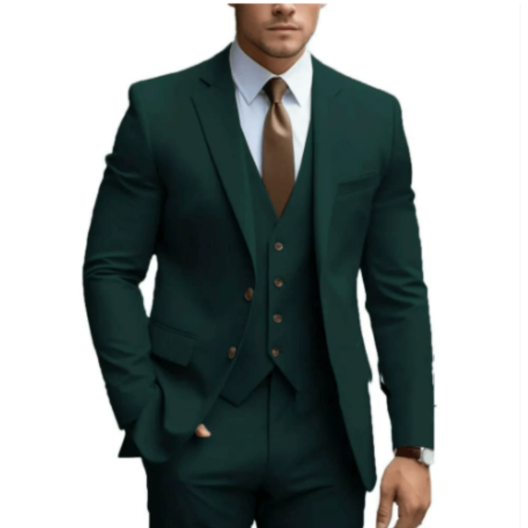 Men's Wedding Suit Three-Piece Elegant Design for Formal Events