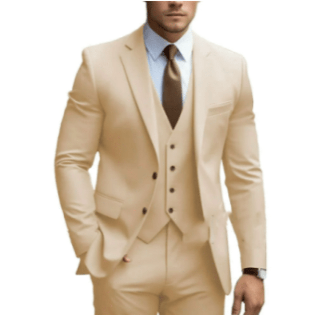 Men's Wedding Suit Three-Piece Elegant Design for Formal Events