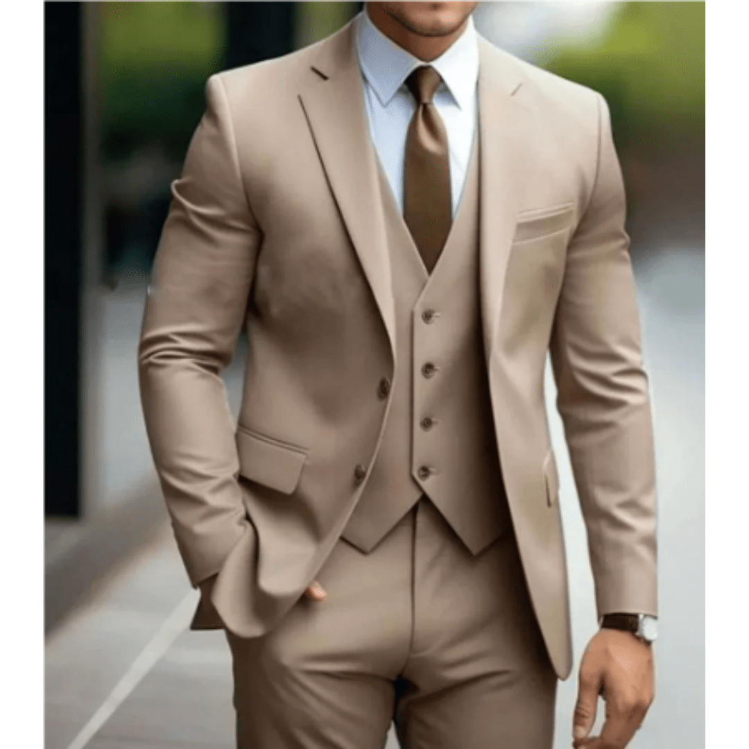 Men's Wedding Suit Three-Piece Elegant Design for Formal Events