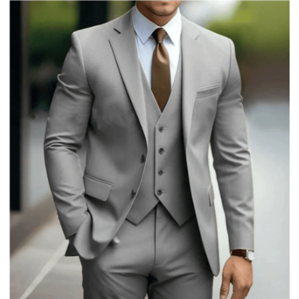 Men's Wedding Suit Three-Piece Elegant Design for Formal Events