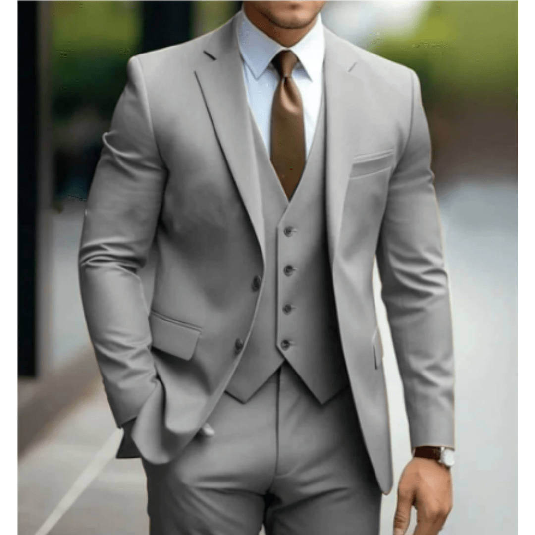 Men's Wedding Suit Three-Piece Elegant Design for Formal Events