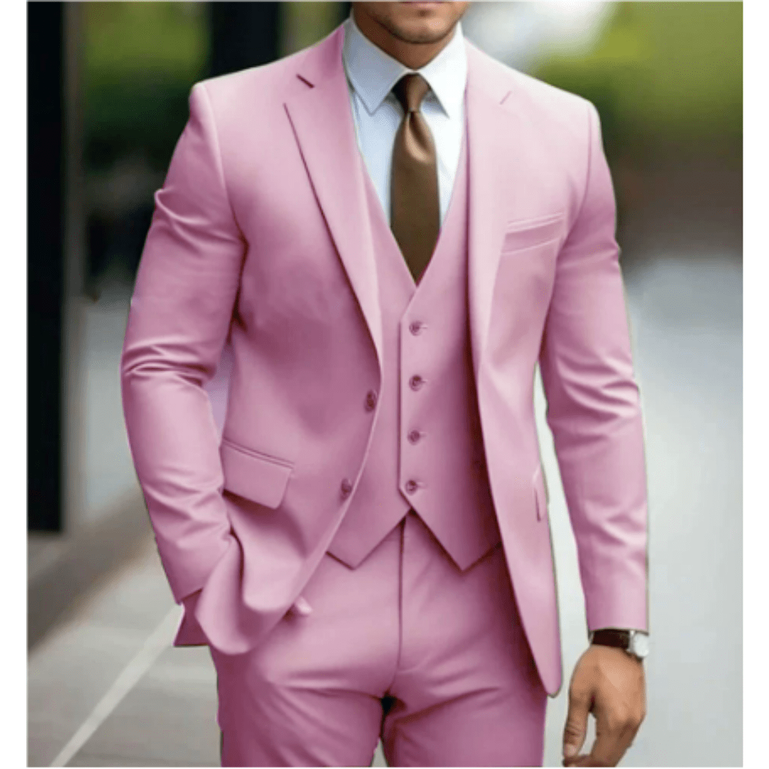 Men's Wedding Suit Three-Piece Elegant Design for Formal Events