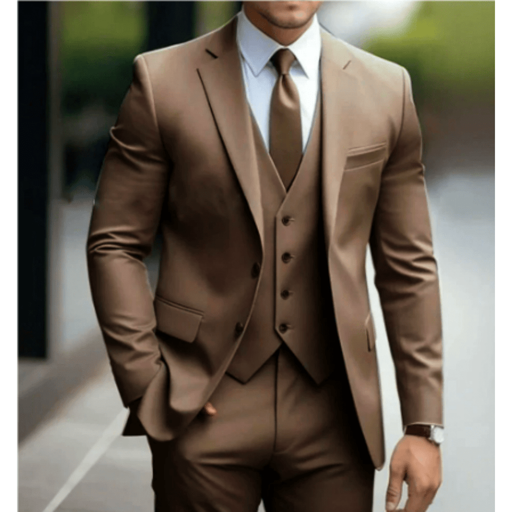 Men's Wedding Suit Three-Piece Elegant Design for Formal Events